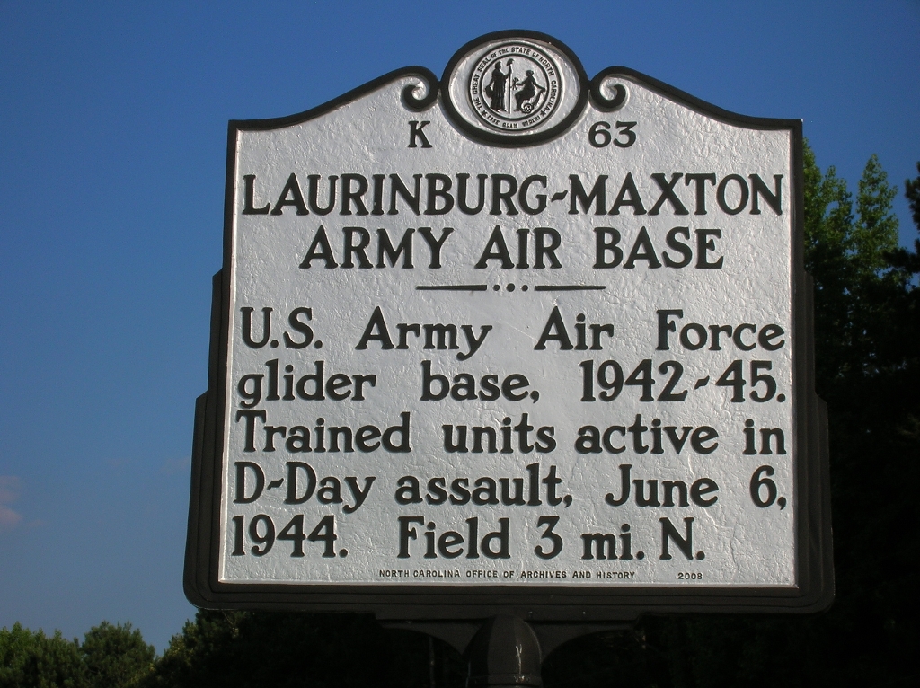 LAURINBURG-MAXTON ARMY AIR BASE MEMORIAL MARKER