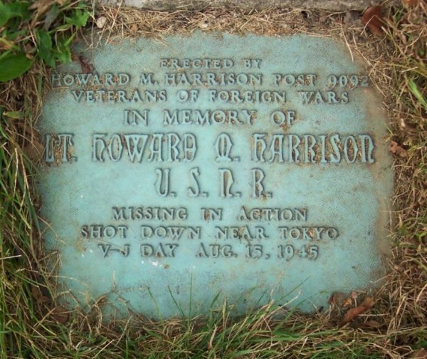 LT. HOWARD M. HARRISON WAR MEMORIAL TABLET