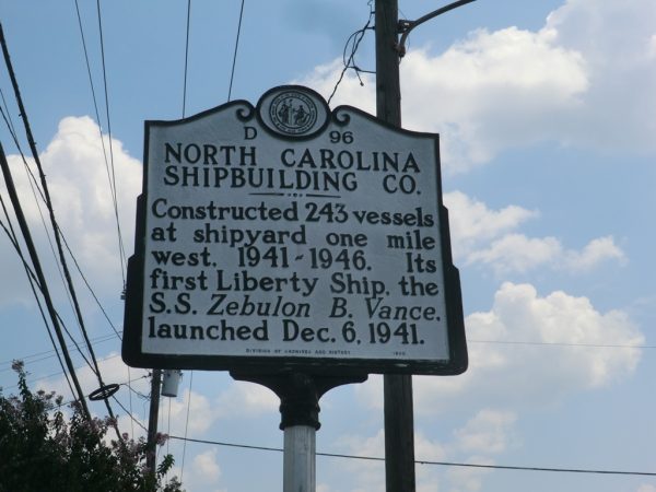 NORTH CAROLINA SHIPBUILDING CO. MEMORIAL MARKER