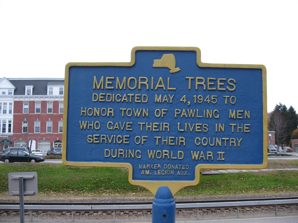 PAWLING MEMORIAL TREES MARKER