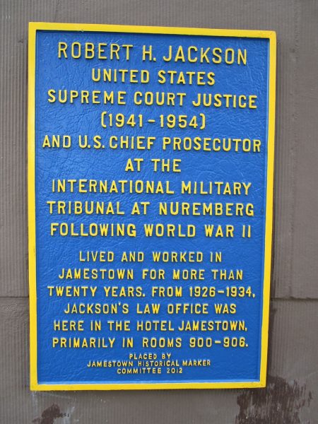 ROBERT H. JACKSON MEMORIAL PLAQUE