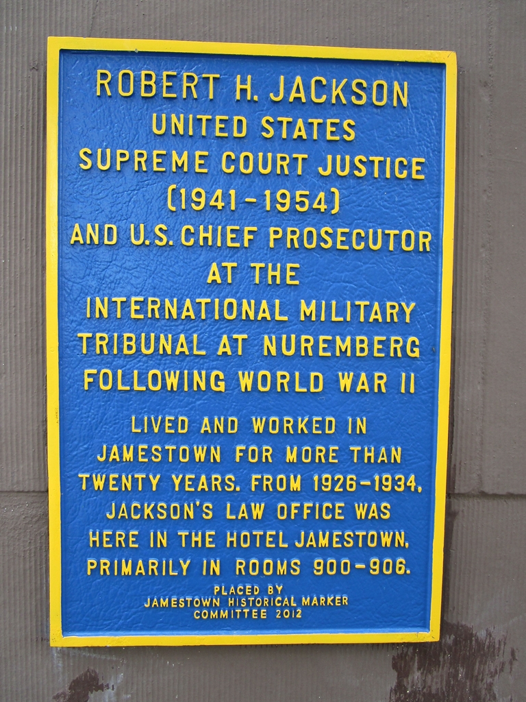 ROBERT H. JACKSON MEMORIAL PLAQUE