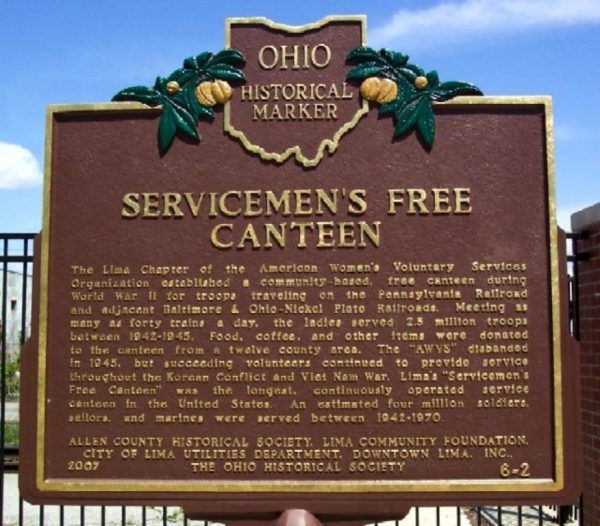 SERVICEMEN’S FREE CANTEEN WAR MEMORIAL MARKER