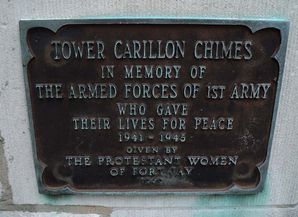 ST. CORNELIUS CHAPEL TOWER CARILLON CHIMES MEMORIAL PLAQUE