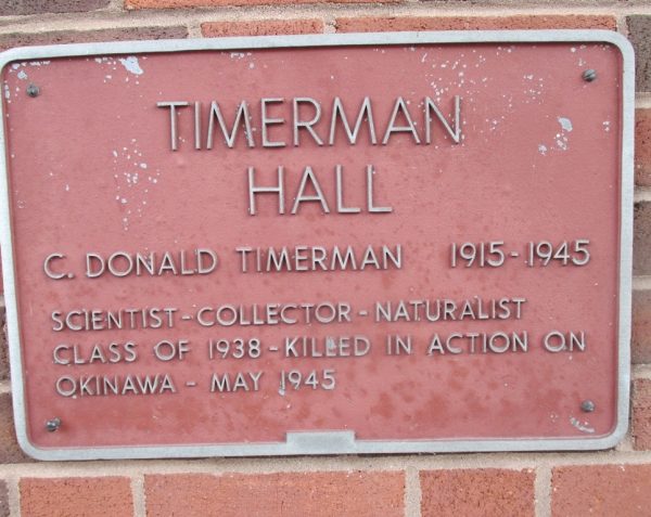 TIMERMAN HALL WAR MEMORIAL PLAQUE