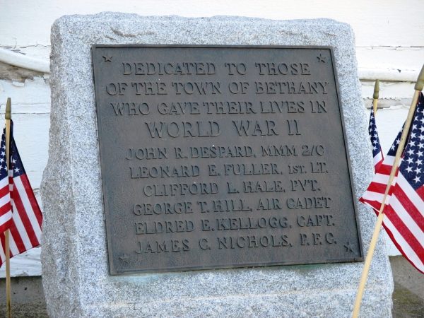 TOWN OF BETHANY WORLD WAR II MEMORIAL