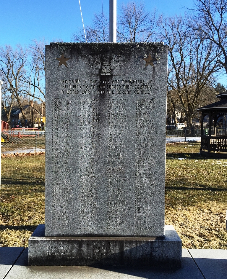 TOWN OF GLEN WORLD WAR II AND KOREAN CONFLICT MEMORIAL