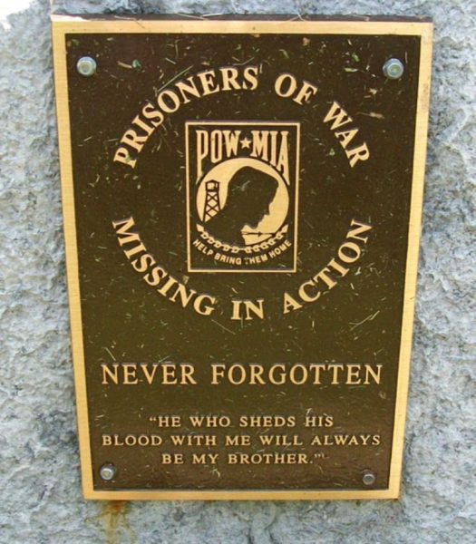 VFW POST 9473 WAR MEMORIAL FLAGPOLE PLAQUE A