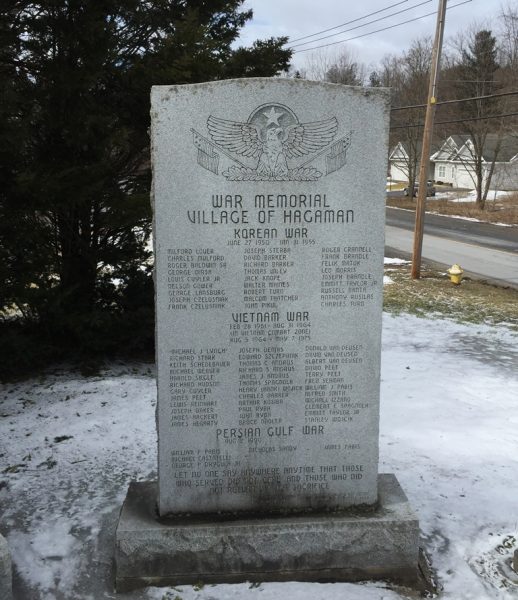 VILLAGE OF HAGAMAN WAR VETERANS MEMORIAL