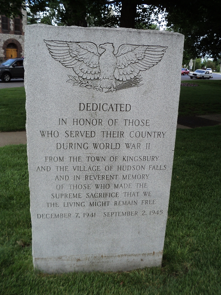VILLAGE OF HUDSON FALLS WORLD WAR II MEMORIAL