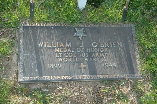 WILLIAM J O’BRIEN MEDAL OF HONOR MEMORIAL GRAVE STONE