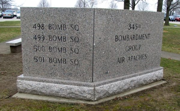345TH BOMBARDMENT GROUP WAR MEMORIAL BACK