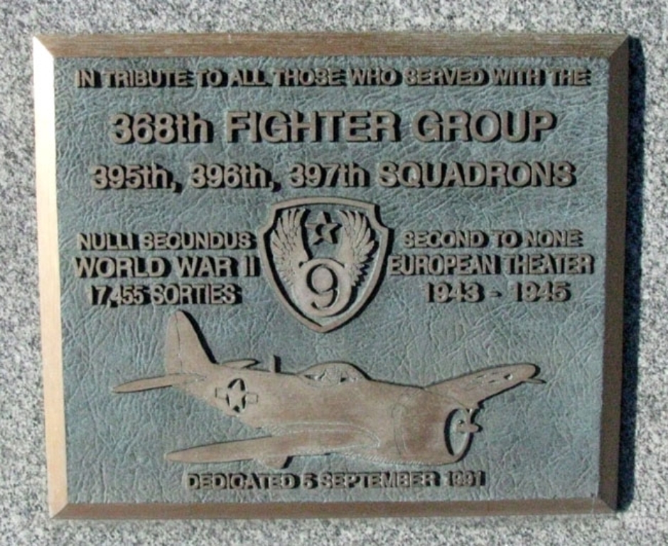 368TH FIGHTER GROUP WAR MEMORIAL PLAQUE