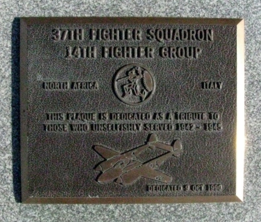 37TH FIGHTER SQUADRON WAR MEMORIAL PLAQUE