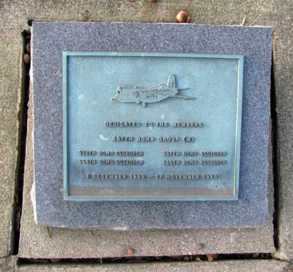 387TH BOMB GROUP M WAR MEMORIAL PLAQUE