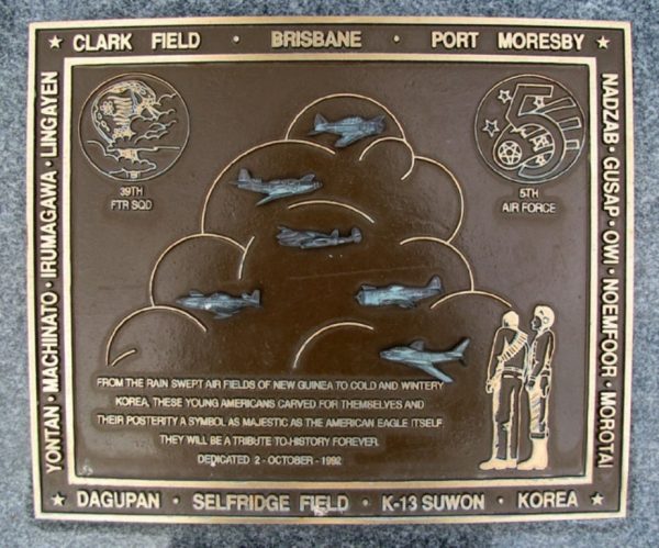 39TH FIGHTER SQUADRON WAR MEMORIAL PLAQUE