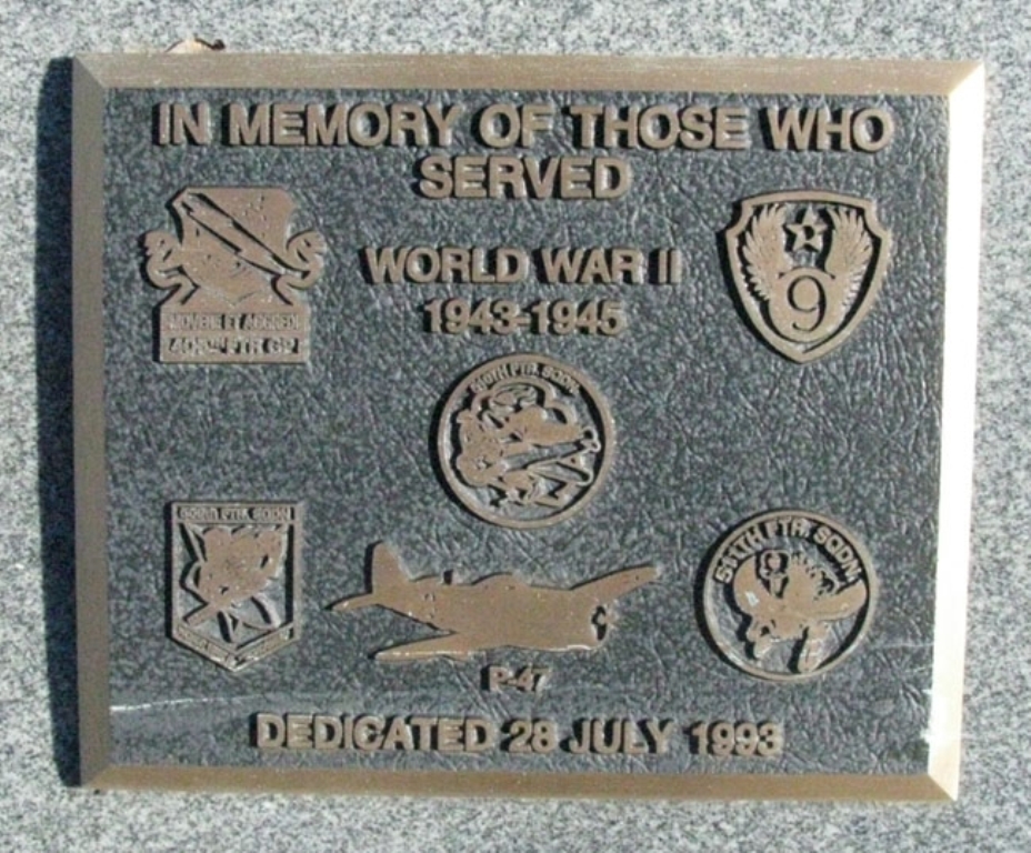 405TH FIGHTER GROUP WAR MEMORIAL PLAQUE
