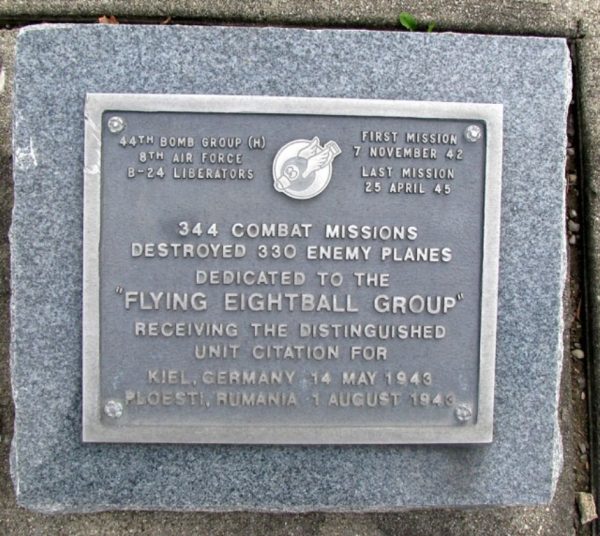 44TH BOMB GROUP (H) WAR MEMORIAL PLAQUE