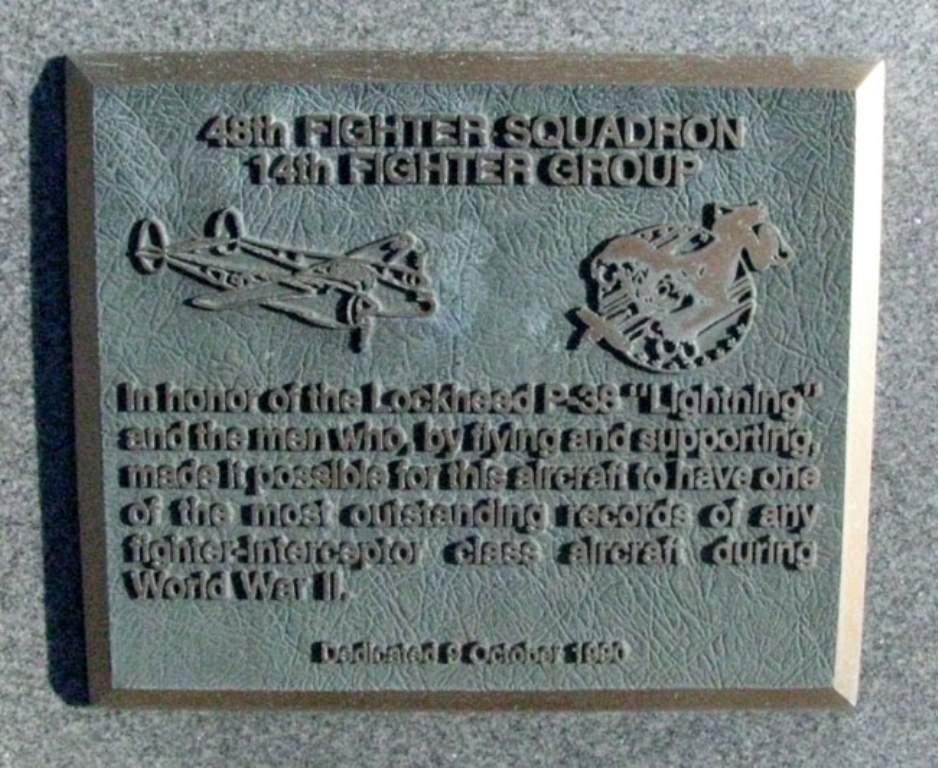 48TH FIGHTER SQUADRON WAR MEMORIAL PLAQUE