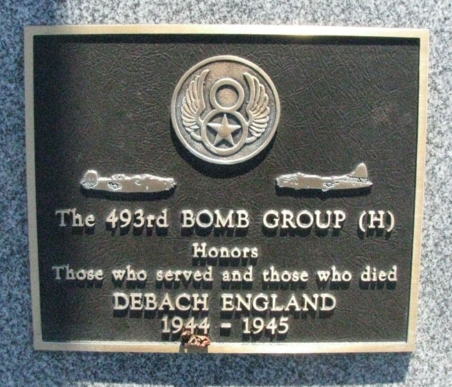 493RD BOMB GROUP (H) WAR MEMORIAL PLAQUE