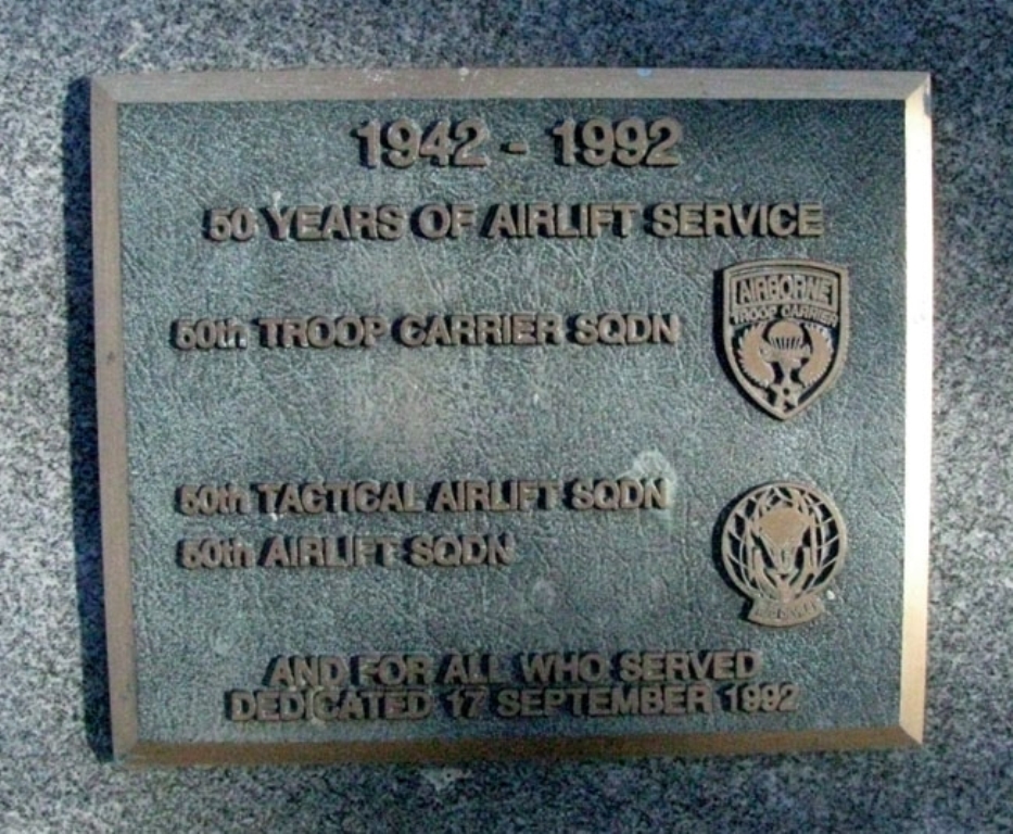 50TH TROOP CARRIER WAR MEMORIAL PLAQUE