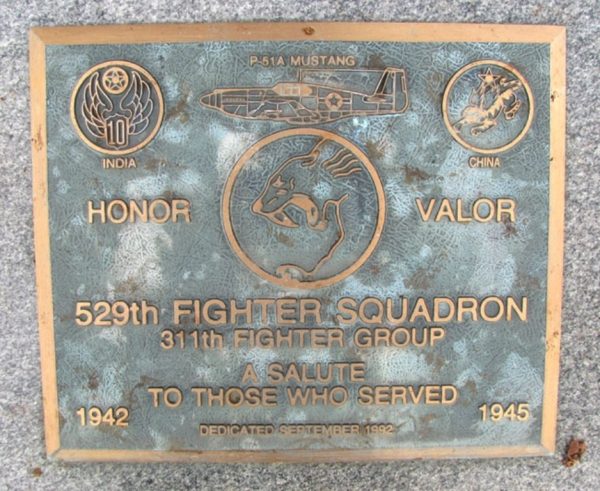 529TH FIGHTER SQUADRON WAR MEMORIAL PLAQUE