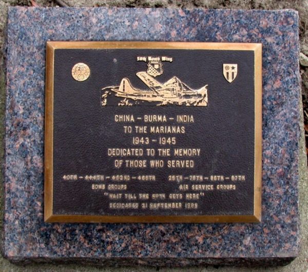58TH BOMB WING WAR MEMORIAL PLAQUE