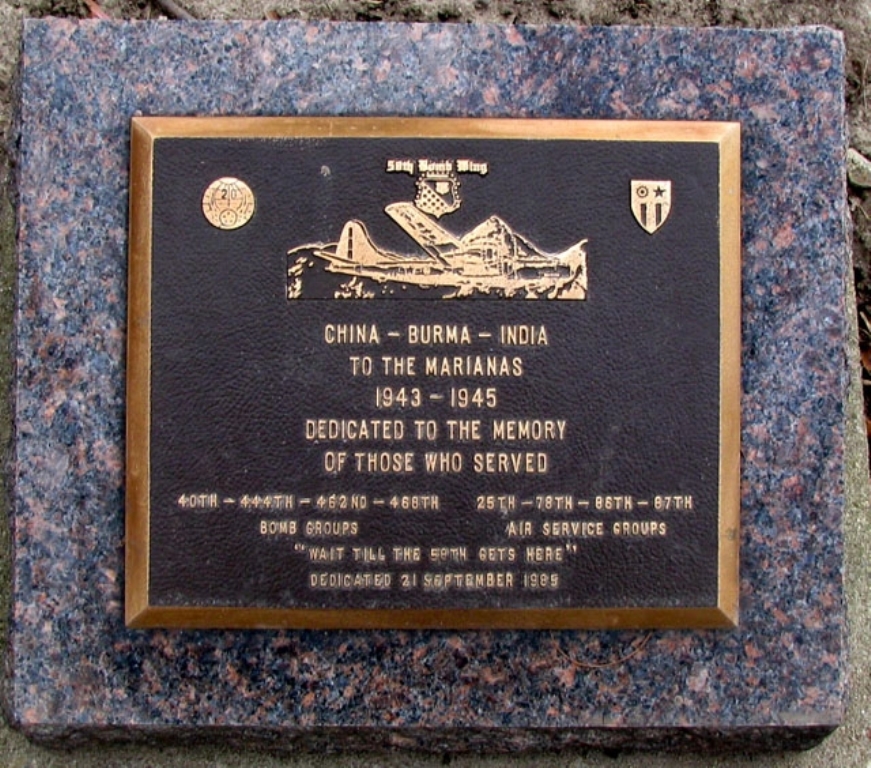 58TH BOMB WING WAR MEMORIAL PLAQUE