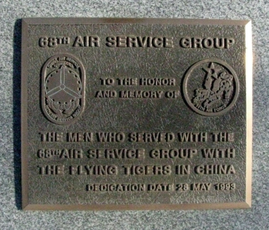 68TH AIR SERVICE GROUP WAR MEMORIAL PLAQUE