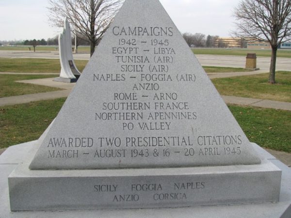 79TH FIGHTER GROUP WAR MEMORIAL SIDE B