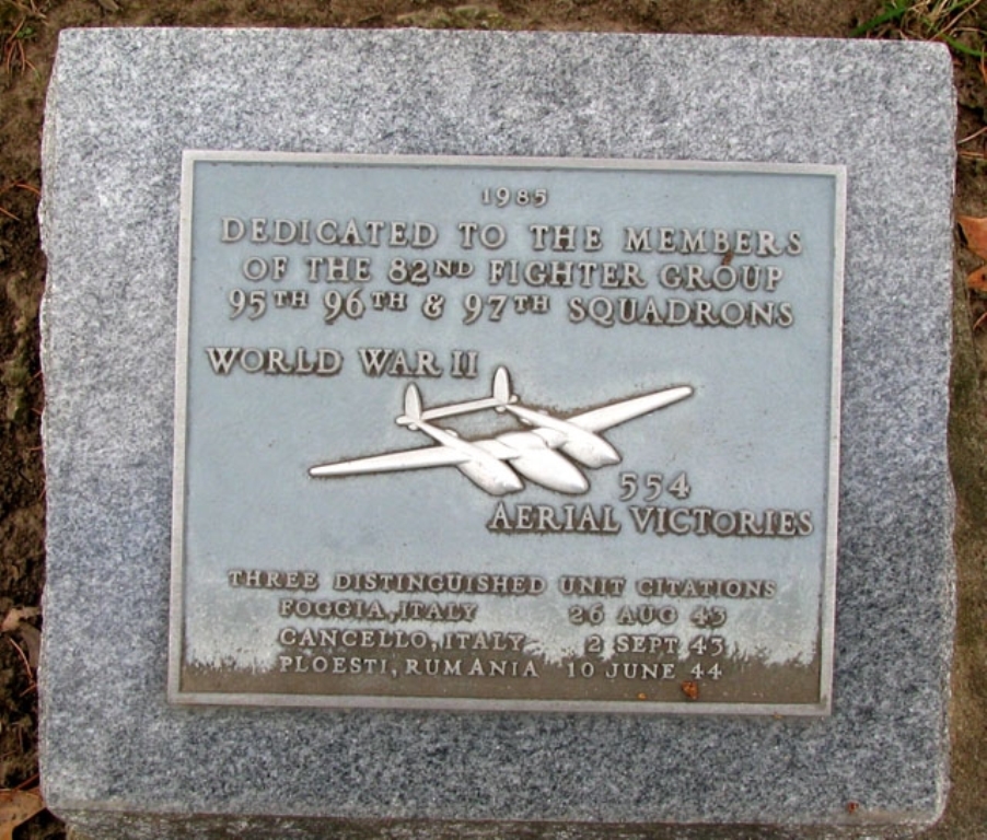 82ND FIGHTER GROUP WAR MEMORIAL PLAQUE