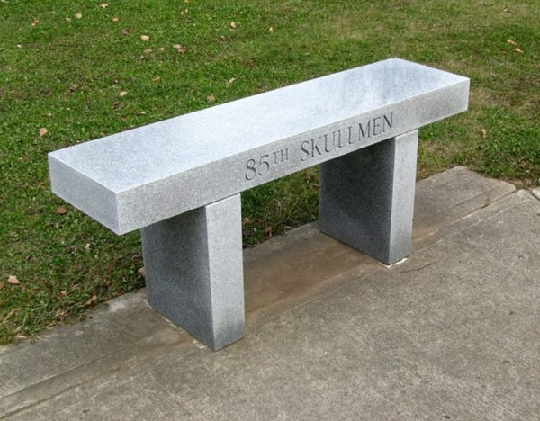 85TH SKULLMEN BENCH WAR MEMORIAL BENCH