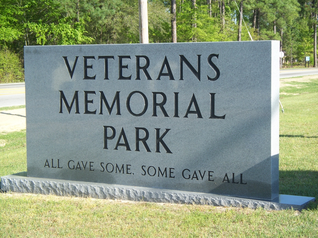 BARNWELL VETERANS MEMORIAL PARK ENTRANCE STONE