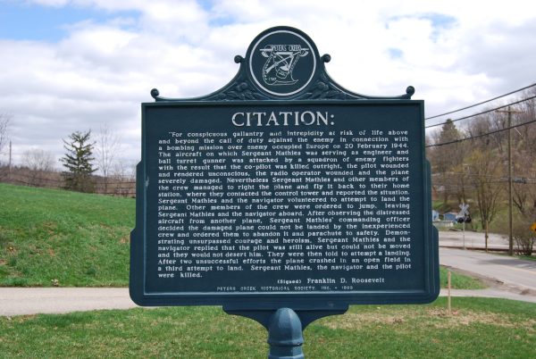 CITATION: MEDAL OF HONOR WAR MEMORIAL MARKER