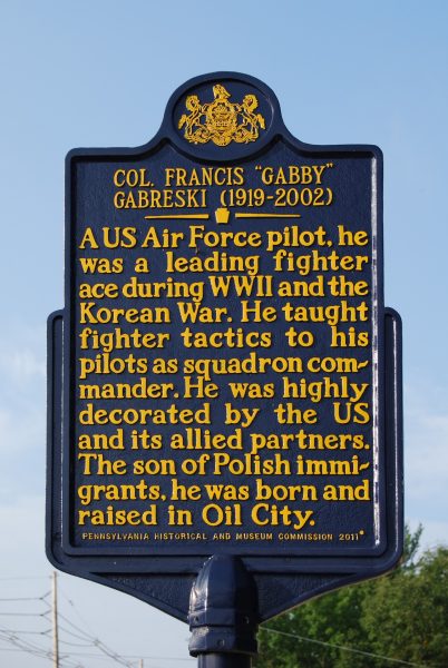 COL. FRANCIS “GABBY” GABRESKI WAR MEMORIAL MARKER