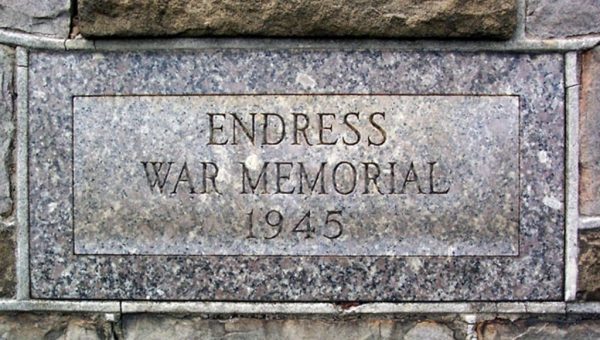 ENDRESS WAR MEMORIAL DEDICATION STONE
