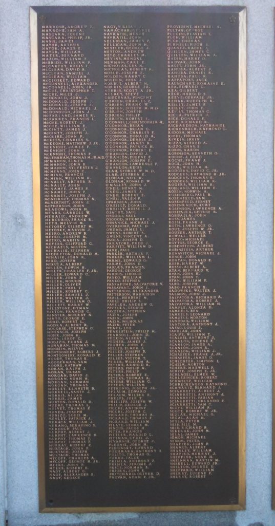 GREENFIELD WORLD WARS I AND II MEMORIAL PLAQUE D