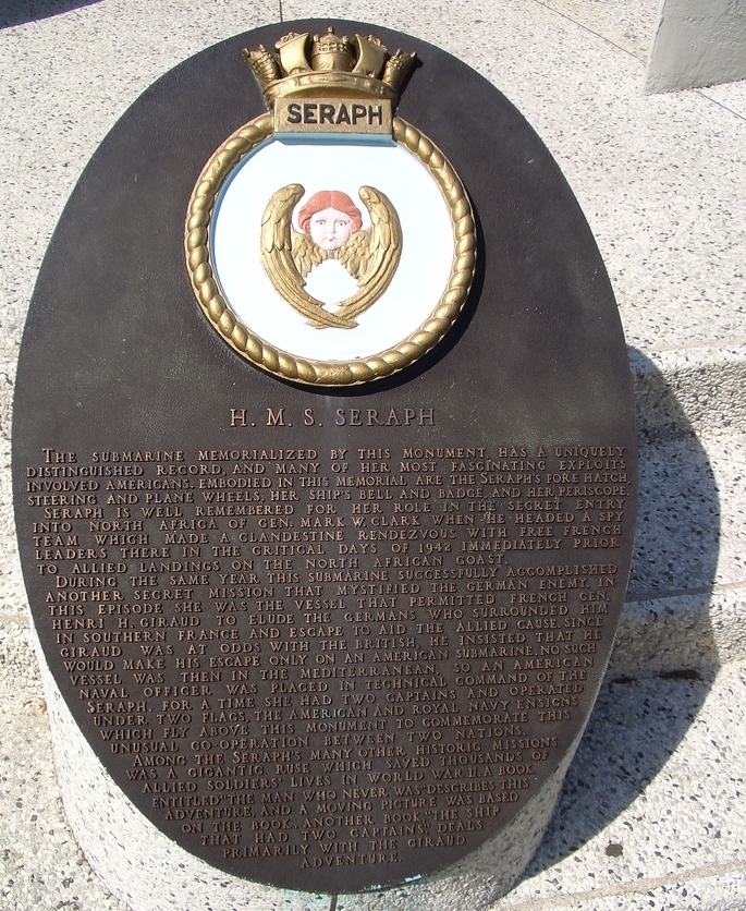 H.M.S. SERAPH WAR MEMORIAL PLAQUE