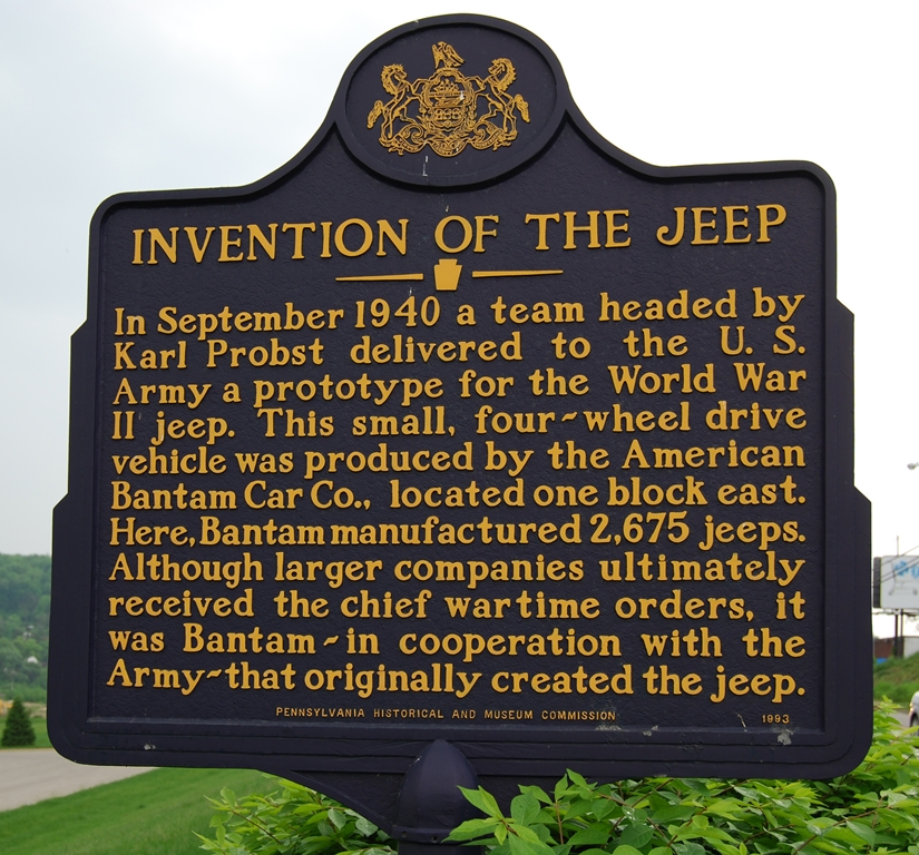 INVENTION OF THE JEEP MEMORIAL MARKER