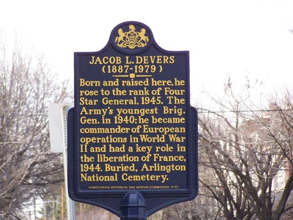 JACOB L. DEVERS WAR MEMORIAL MARKER