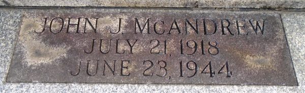 JOHN J. MCANDREW WAR MEMORIAL PAVER