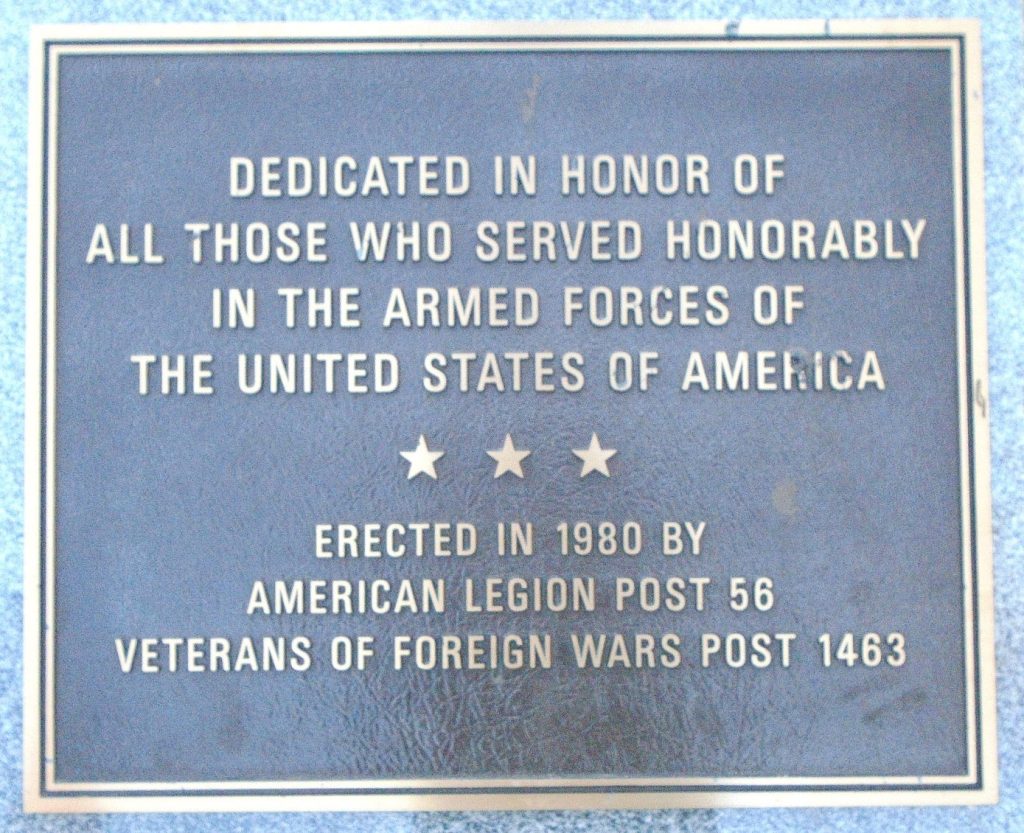 LITITZ ALL VETERANS MEMORIAL FLAGPOLE PLAQUE