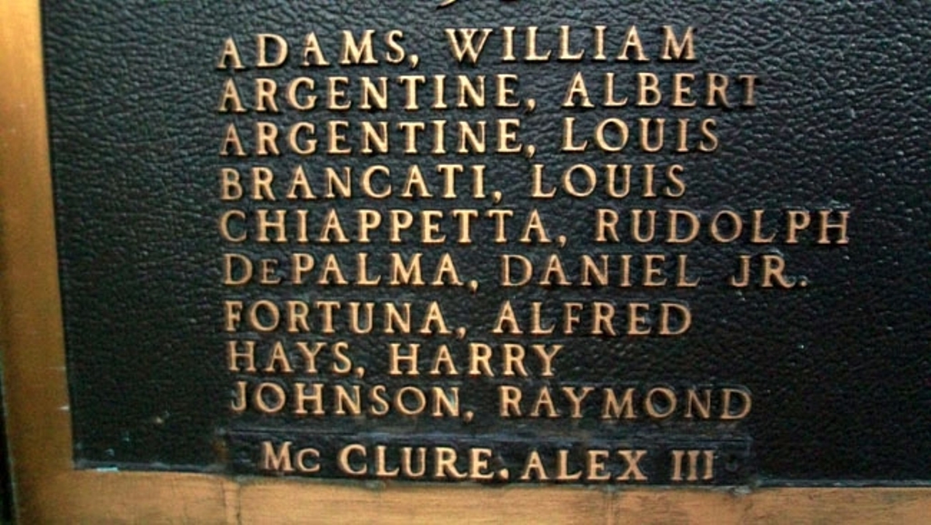 MARCUS HOOK FIRST WARD VETERANS MEMORIAL PLAQUE H