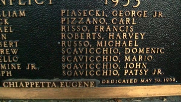 MARCUS HOOK FIRST WARD VETERANS MEMORIAL PLAQUE J