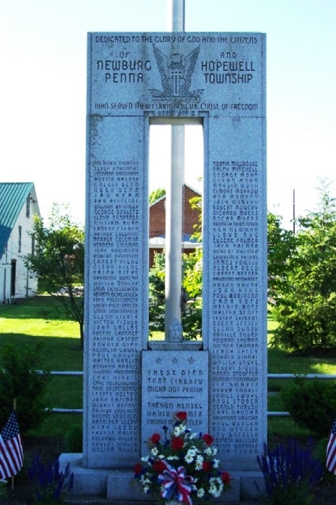NEWBURG AND HOPEWELL TOWNSHIP WORLD WAR II MEMORIAL