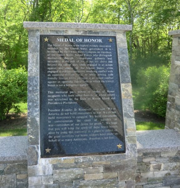 RHODE ISLAND MEDAL OF HONOR MEMORIAL PLAQUE A