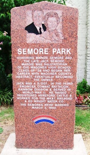 SEMORE PARK MEMORIAL DEDICATION STONE