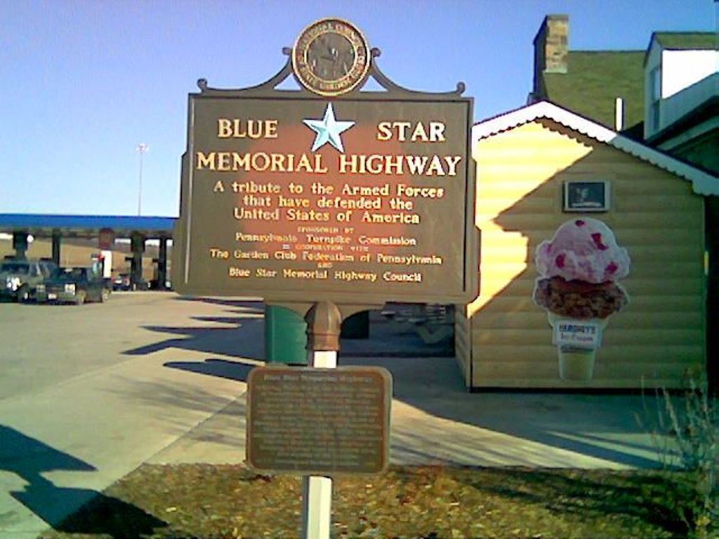 SOMERSET BLUE STAR MEMORIAL HIGHWAY MARKER