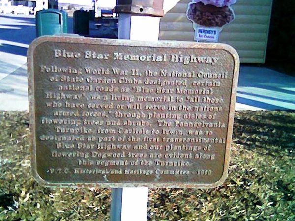 SOMERSET BLUE STAR MEMORIAL HIGHWAY PLAQUE