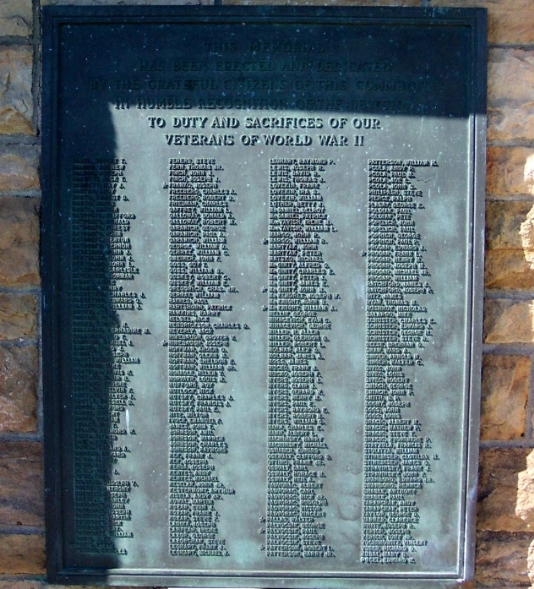 ST. MICHAEL WORLD WAR II HONOR ROLL MEMORIAL PLAQUE
